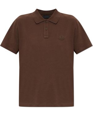 Moncler Polo With Patch - Brown
