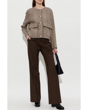 Paul Smith Blazer With A Check Pattern - Brown