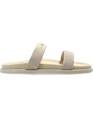 Inuikii Suede Slides With Logo - White