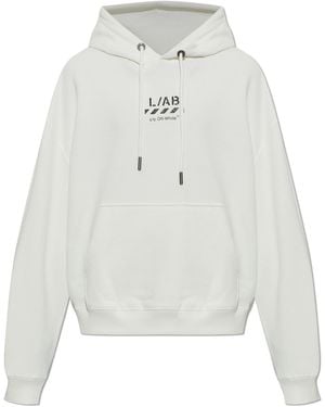 LAB C.O. OFF WHITE Hoodie With Hood - White