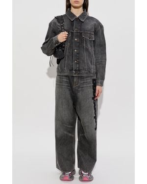 Balenciaga Wide-Leg Jeans - Black