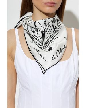 Jacquemus Silk Scarf 'Herisson' - White