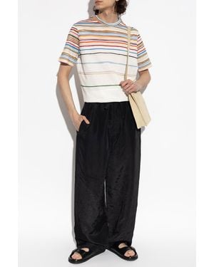 Paul Smith Striped Pattern T-Shirt - Black