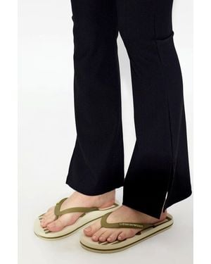 EA7 Rubber Flip-Flops With Logo - Blue