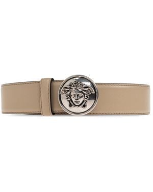 Versace Leather Belt - Natural