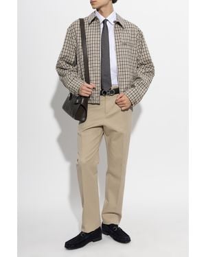 Ferragamo Plaid Pattern Jacket - Natural