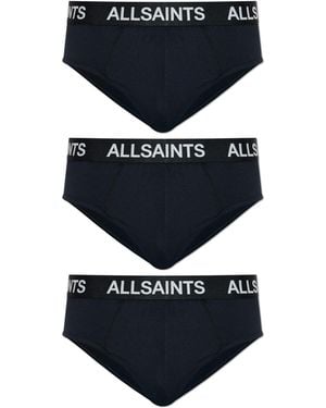 AllSaints Three-Pack Of Briefs - Blue