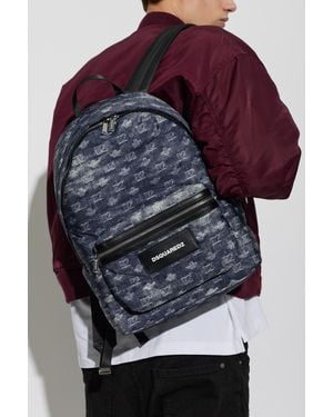 DSquared² Monogram Backpack - Blue