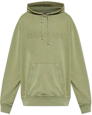 Balmain Sweatshirt With Logo - Green
