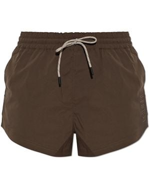 Rethinkit Studios Shorts With Embroidered Logo - Brown