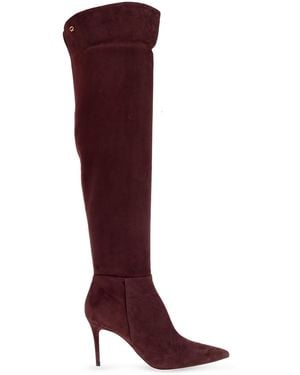 Gianvito Rossi Leather Heeled Boots 'Jules' - Red