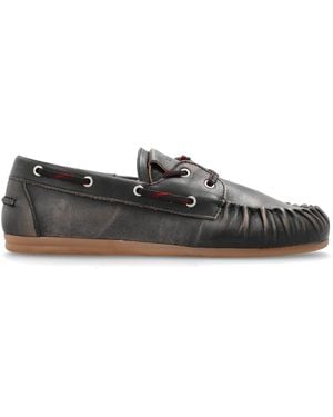 Alohas "Rowan Sporty" Leather Loafers - Black