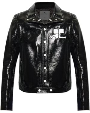 Courreges Jacket With Logo - Black