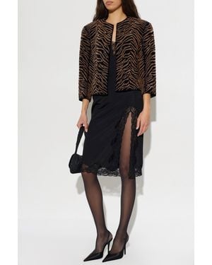 Balmain Velvet Sequin Blazer - Black