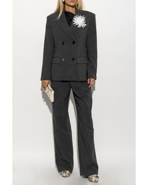 Self-Portrait Double-Breasted Blazer - Black