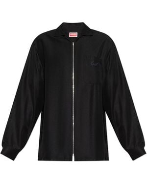 KENZO Shirt With Zip Fastening - Black