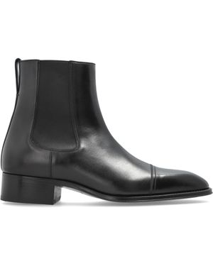 Tom Ford Leather Chelsea Boots - Black