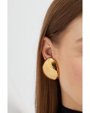 Alaïa Brass Earrings - Brown