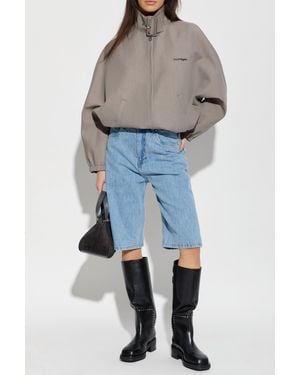 Courreges Jacket With Houndstooth Pattern - Blue
