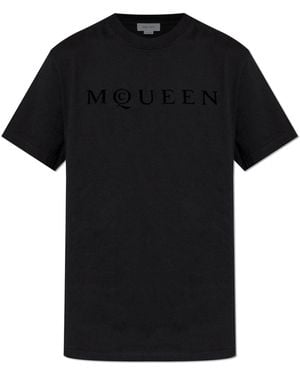 McQueen T-Shirt With Logo - Black