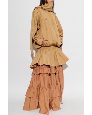 Chloé Coat With Detachable Scarf - Natural