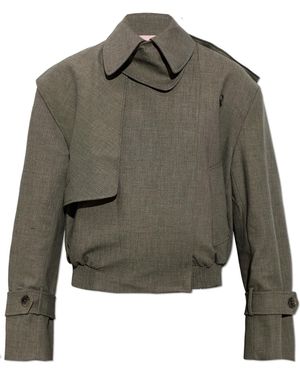 Christopher Esber "Cropped Trench" Jacket - Green