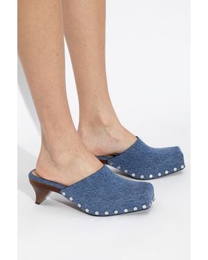 Ganni Heeled Mules - Blue