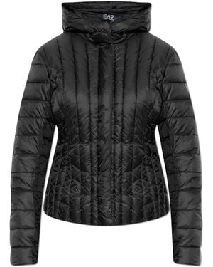 EA7 Padded Jacket With Hood - Black