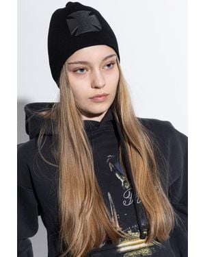 Vetements Wool Beanie With Logo - Black