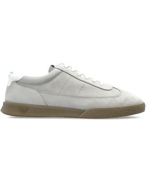 Emporio Armani Suede Sports Shoes - White