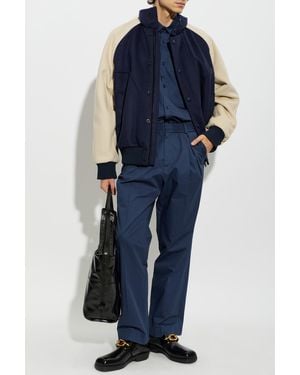 Balmain Creased Pants - Blue