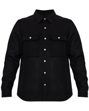 Rick Owens Wool Shirt - Black