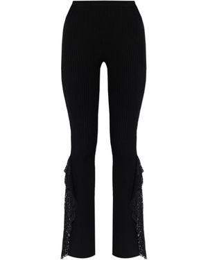 Blumarine Striped Trousers - Black