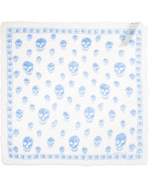 McQueen Pleated Scarf - Blue