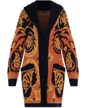 Etro Patterned Loose-Fit Cardigan - Orange