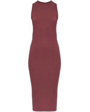 Issey Miyake Sleeveless Pleated Dress - Purple
