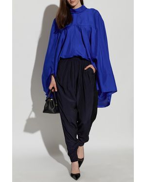 Lanvin Asymmetric Top With Crinkled Effect - Blue