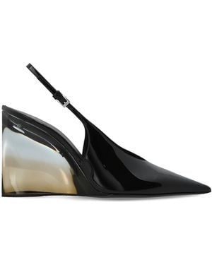 Alaïa Leather Wedge Shoes - Black