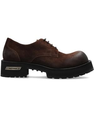 Balenciaga Suede Derby Shoes 'Venom' - Brown