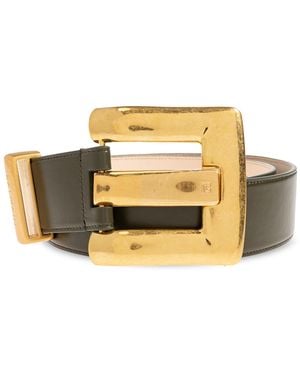 Balmain Leather Belt - Green