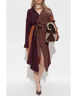 Moschino Kimono With A Belt - Red