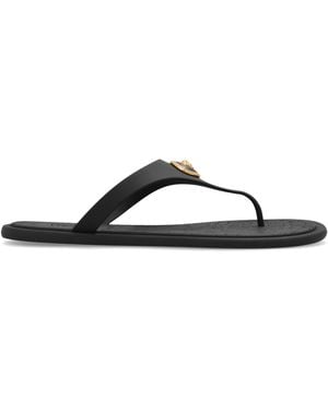 Versace Rubber Slides - Black