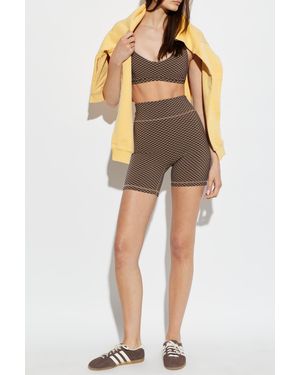 The Upside Short Leggings "Houndstooth" - Brown