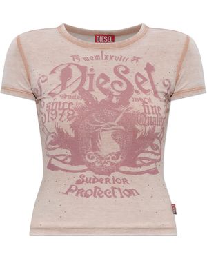 DIESEL T-Shirt 'T-Uncuties-Long-Aa3' - Pink
