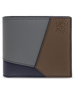 Loewe Leather Wallet "Puzzle" - Grey
