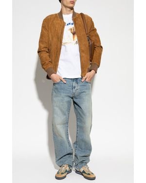 Paul Smith Suede "Bomber" Jacket - Blue