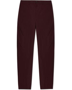 Emporio Armani Loose-Fit Pleated Trousers - Purple