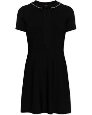 Valentino Garavani Dress With Shimmering Crystals - Black