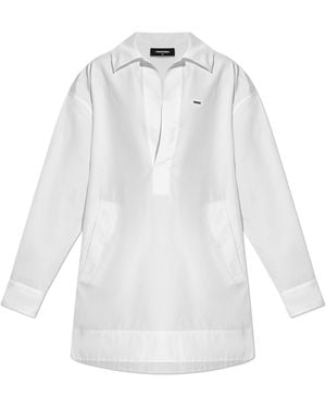 DSquared² Dress With A V-Neckline - White