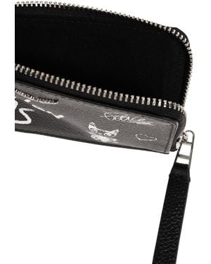 Zadig & Voltaire Leather Card Holder With Logo - Black